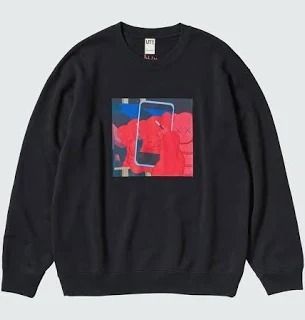 Kaws Uniqlo x Andy Warhol x Kaws Mens Black Sweatshirt size  product image